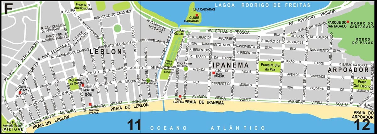 леблон Rio-de-Janeyro xəritə