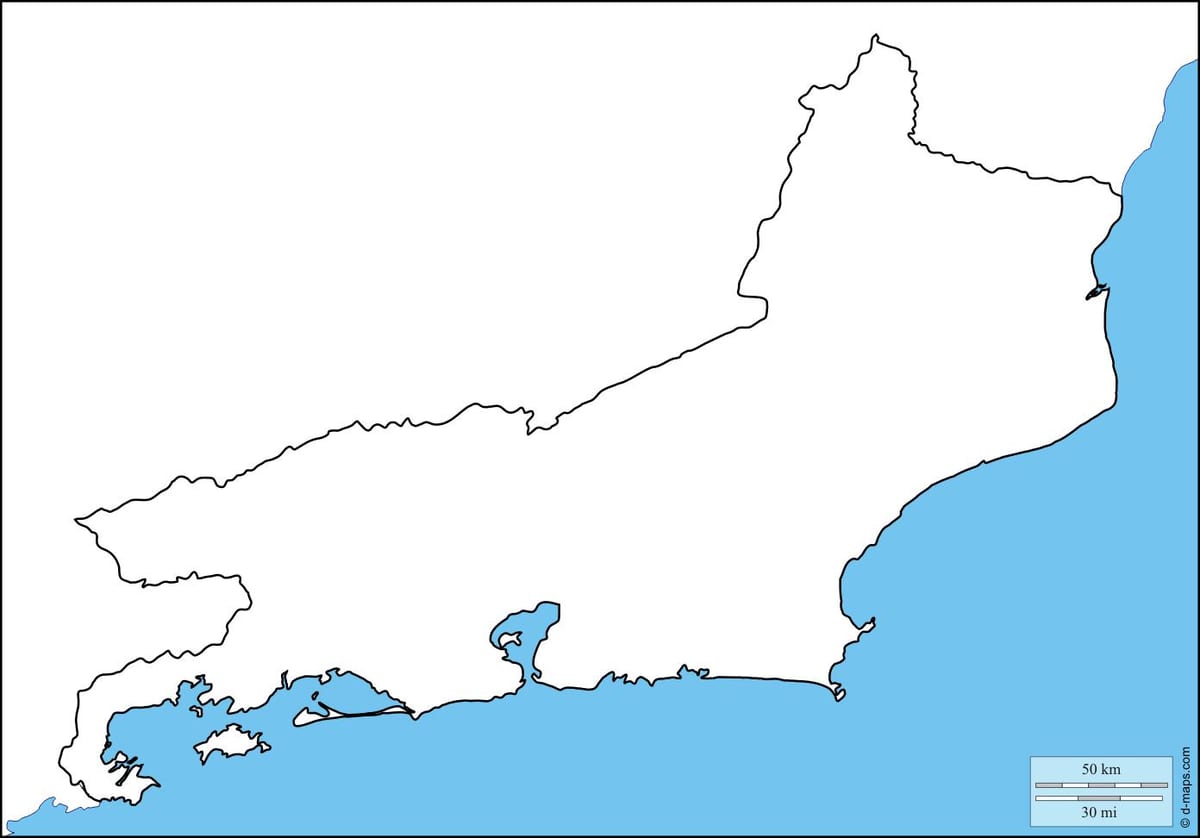 Rio-de-Janeyro kontur xəritə