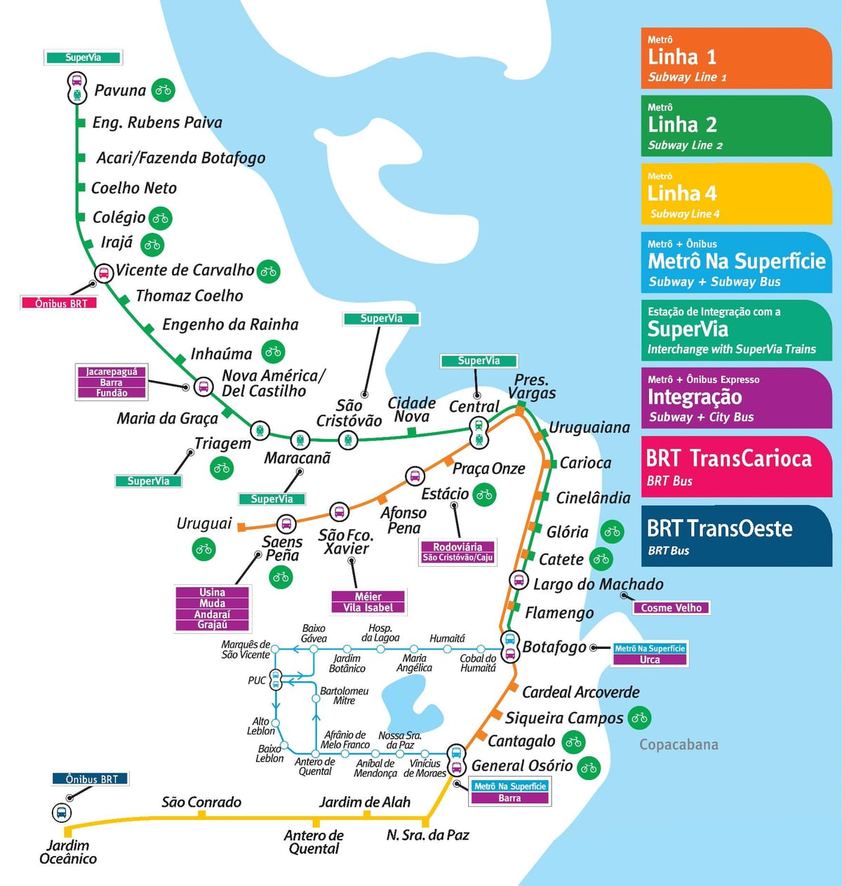 Rio-de-Janeyro metro xəritəsi
