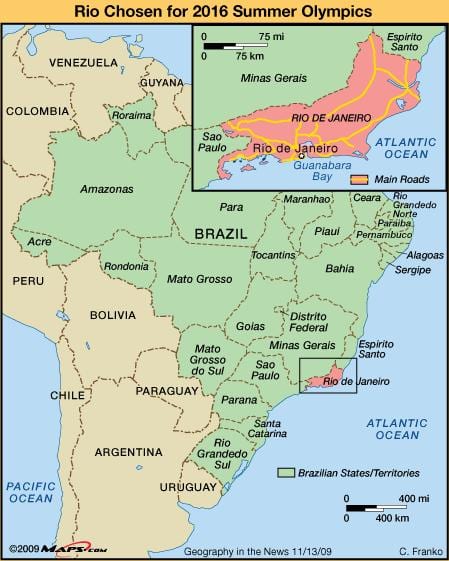 Rio bələdiyyələrə xəritə