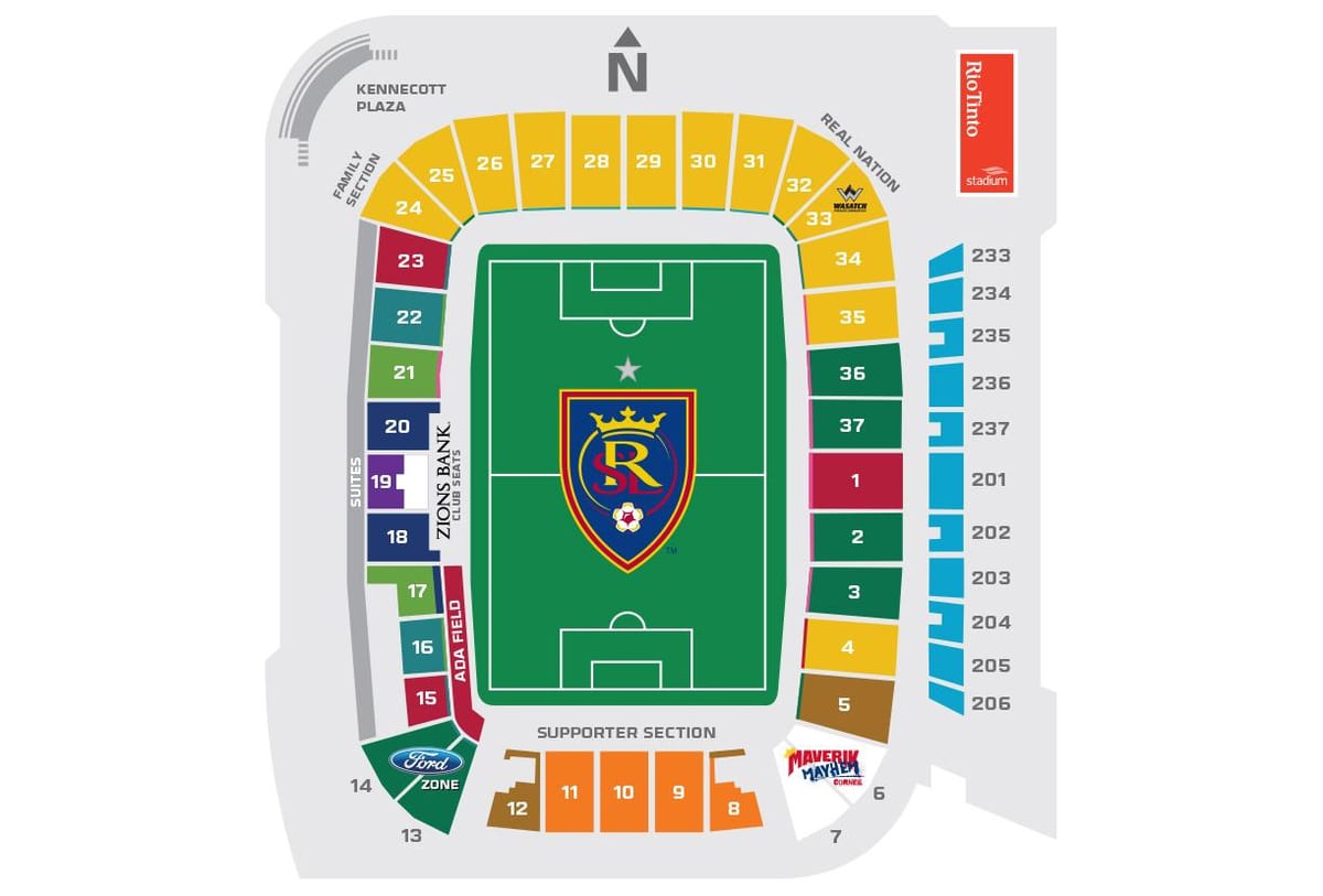 Rio Тинто stadionu xəritədə