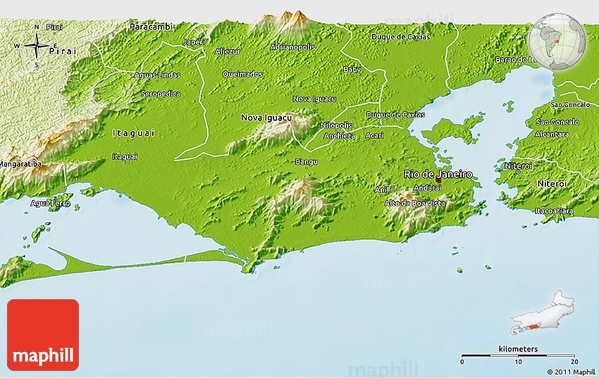 coğrafi xəritə Rio