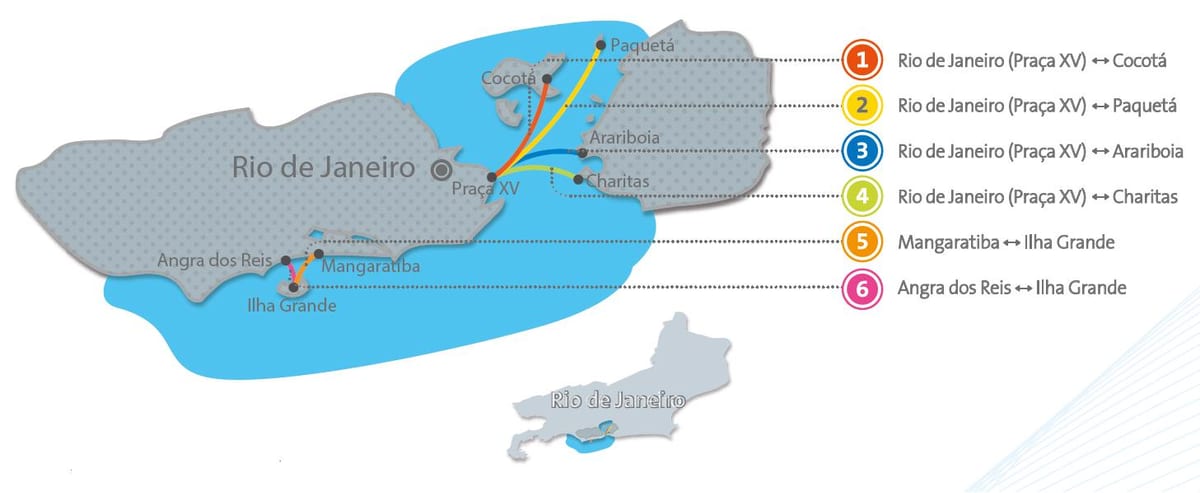 Rio-de-Janeyro qayıq xəritə