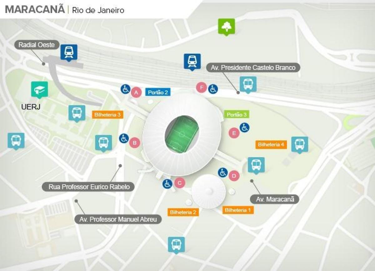Rio-de-Janeyro stadionu xəritə