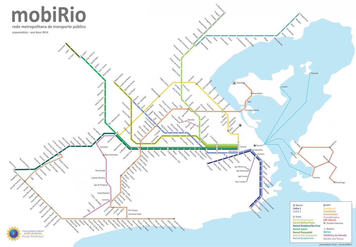 tranzit xəritə Rio