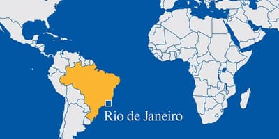Dünyanın xəritəsi gösteren Rio-de-Janeyro