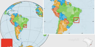 Dünyanın xəritəsi gösteren Rio