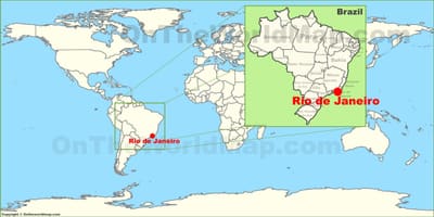 Dünyanın xəritəsi Rio-de-Janeyro, Braziliya