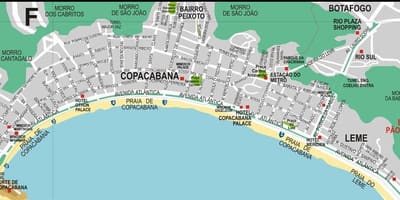 Copacabana Rio-de-Janeyro xəritə