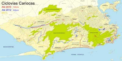 Rio-de-Janeyro velosiped xəritə